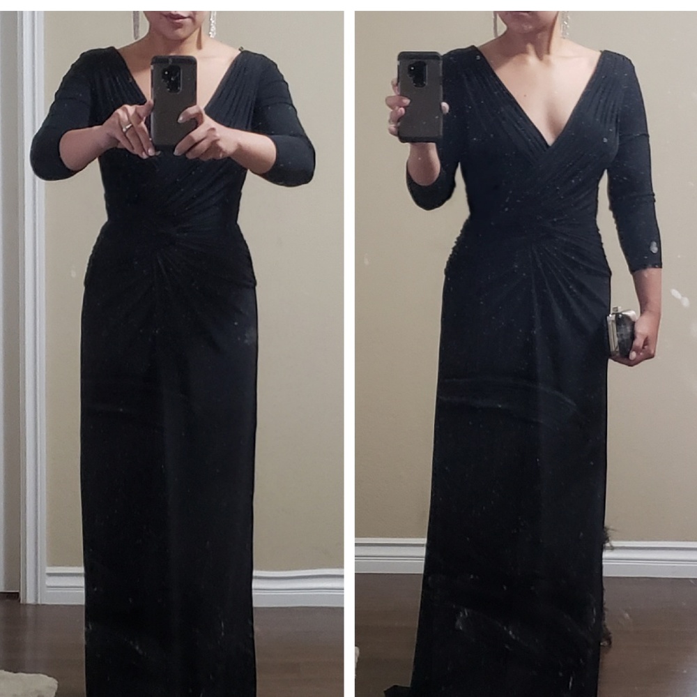 Tadashi Shoji Ruched Jersey Gown